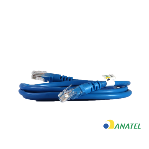 AD - 10276   PATCH CORD CAT.5E UTP - 1,5M - AZUL - 100% COBRE - ANATEL